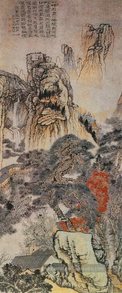 Shitao huayang Montagne traditionnelle chinoise Peintures à l'huile
